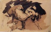 Francisco Goya Eugene Delacrois after Capricho 8,Que se la llevaron oil